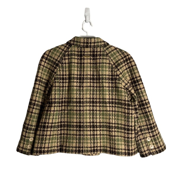 DKNY Women's Patterned Double Breasted Wool Blazer Jacket - Picture 10 of 10